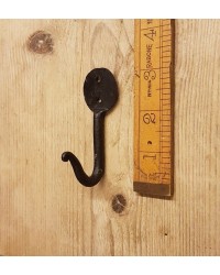 Penny End Single Hook - Hand Forged - Two Hole - 70mm
